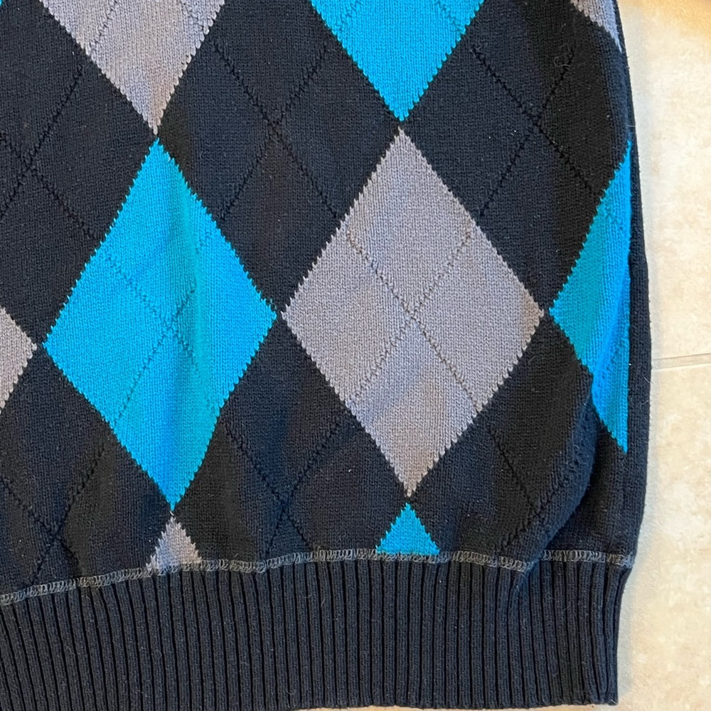 Men's XXL Carbon Argyle Sweater - Picture 4 of 4